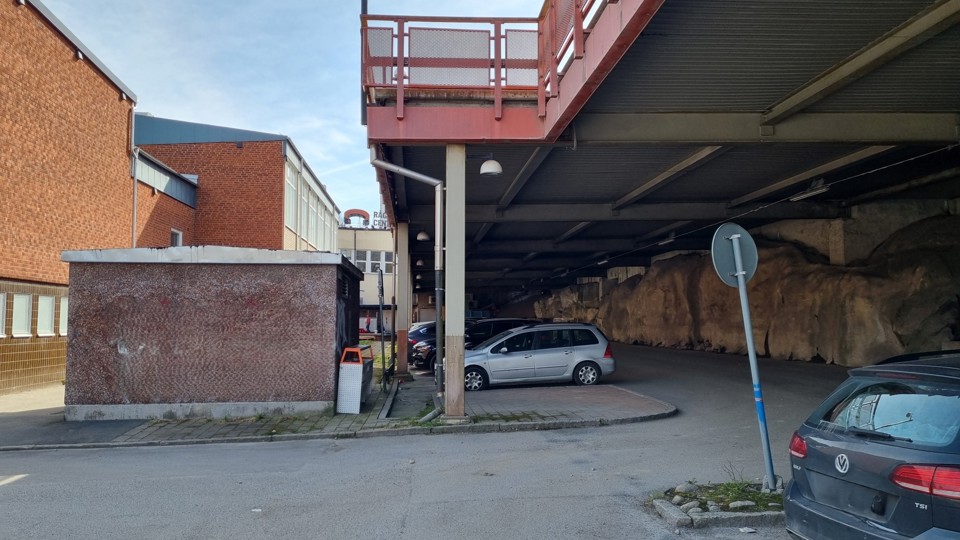 Parkeringsdäcket som det ser ut idag. 
