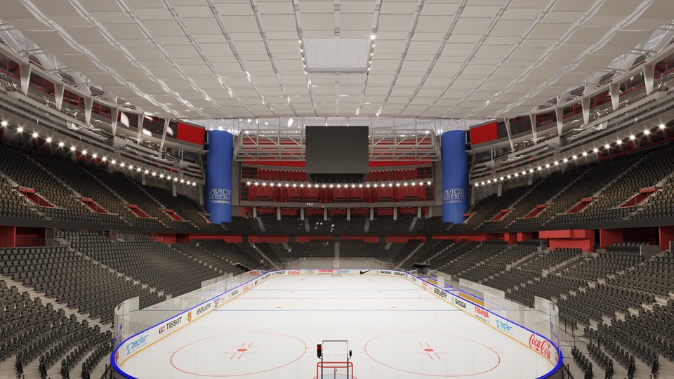 Moderniseringen av Avicii Arena: Visionsbild, slutresultatet kan komma att förändras. Bild från HOK.