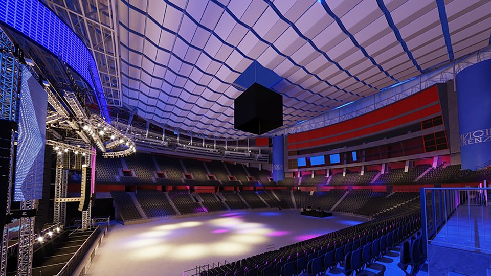 Illustration på modernisering av Avicii Arena, SGAF.