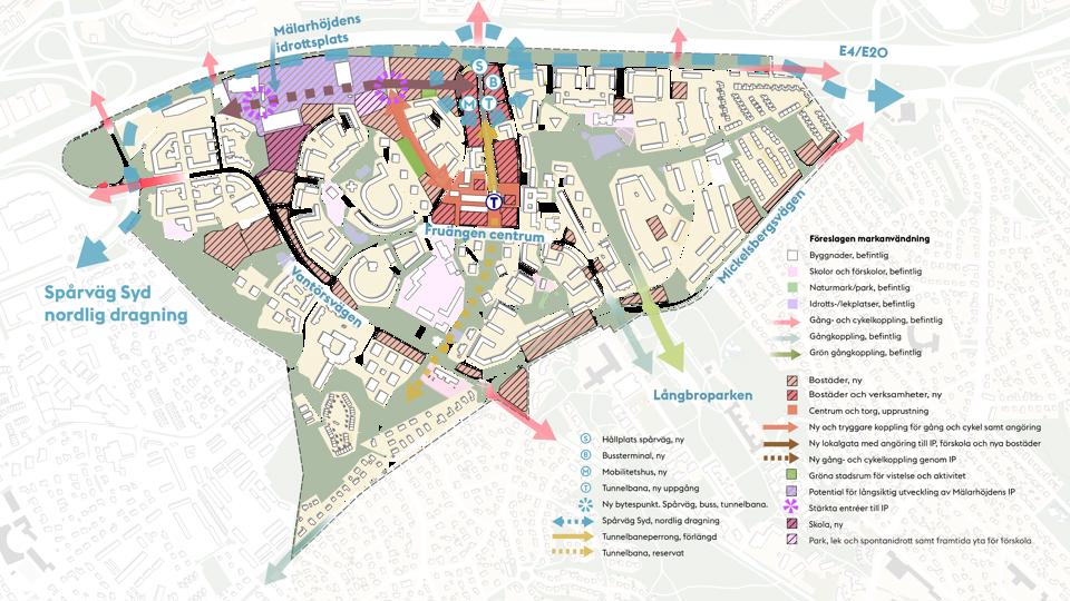 Strukturplan över området, illustration.