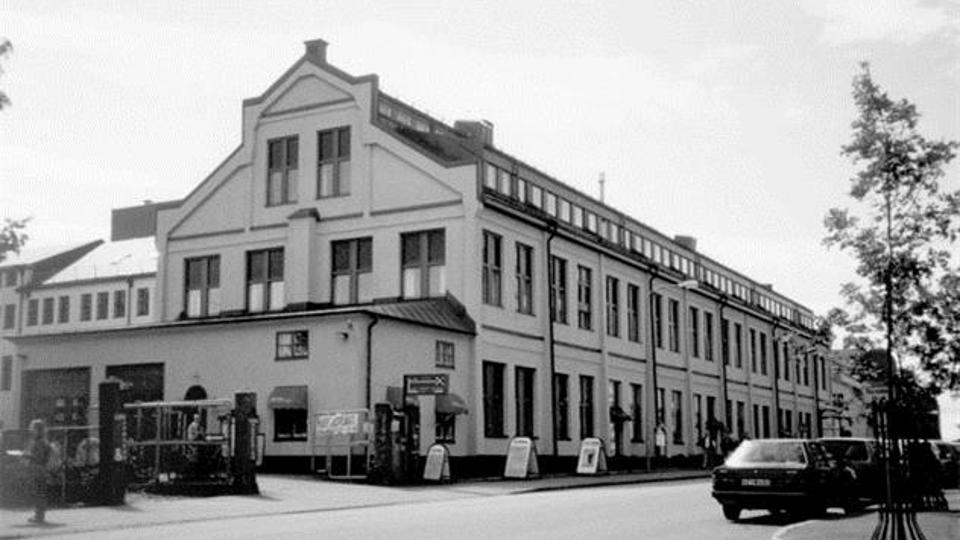 Historisk bild över ett kvarter i området, fotografi.