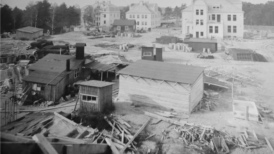 Historisk bild från början av 1900-talet mot nordväst när Slakthusområdet byggdes. Foto: Stockholmskällan