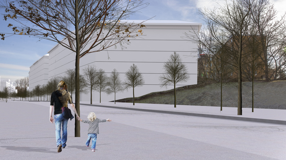 Finlandsgatan vid Sveaborgsbacken, illustration.
