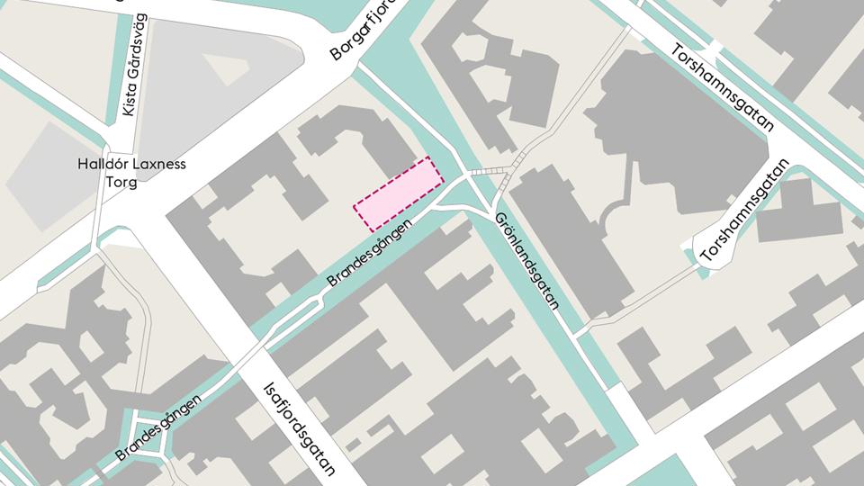 Karta över området med planområdet markerat.