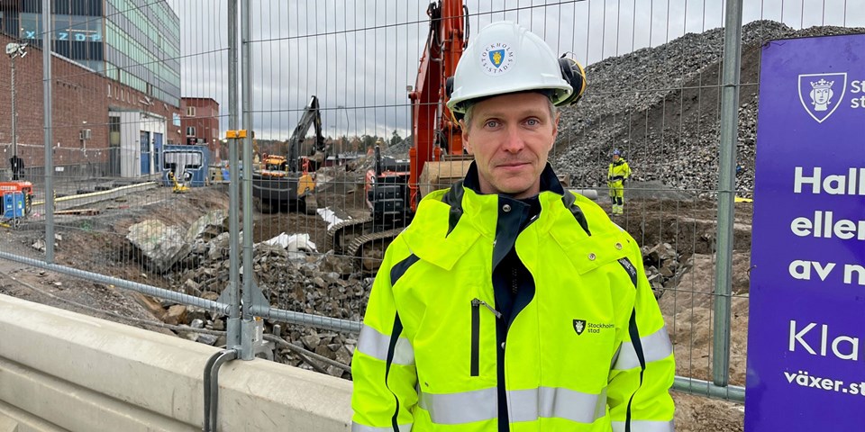 Fredrik Ågren, byggprojektledare i Stockholms stad.