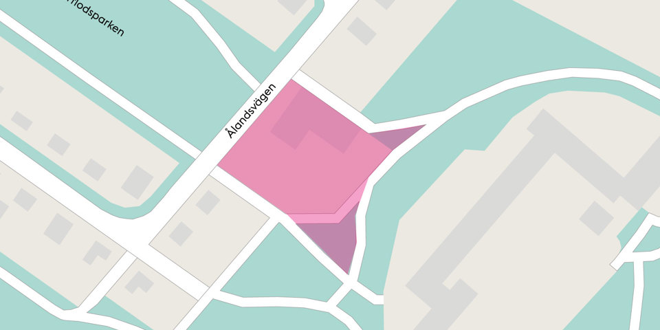 Karta markerat med rosa, illustration. 