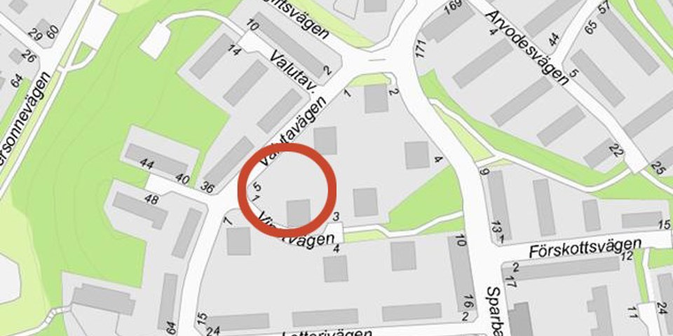 Översikt över området med planområdet markerat.