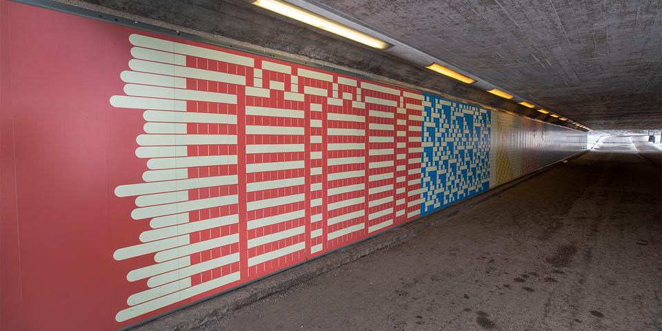 Tunneln under Bergslagsvägen efter upprustningen.
