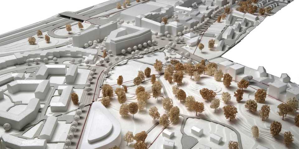 Bostadsområde, illustration.