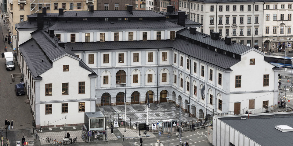 Stadsmuseet fotat från Katarinahissen, foto.