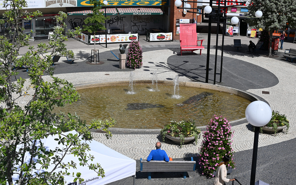 Bild ovanifrån på Rågsveds torg