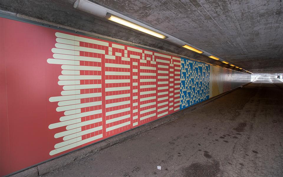Tunneln under Bergslagsvägen efter upprustningen.