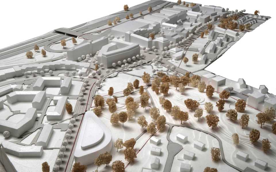 Bostadsområde, illustration.