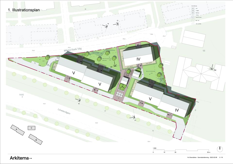 Illustrationsplan över planområdet.