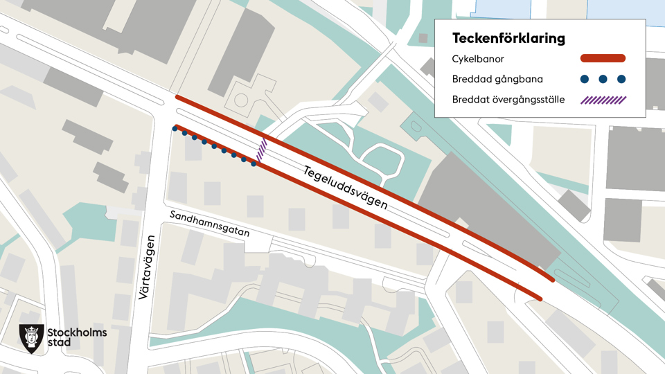 Karta över området med projektet utmarkerat.