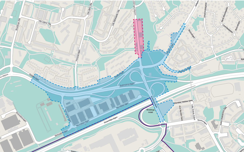 Grönmarkerad yta på karta, illustration.